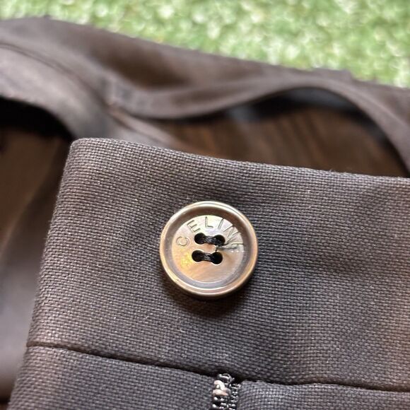 AUTH Celine Women’s Wide Leg Trouser Dress Pants Black Authentic Size 36 / XS - Picture 4 of 5